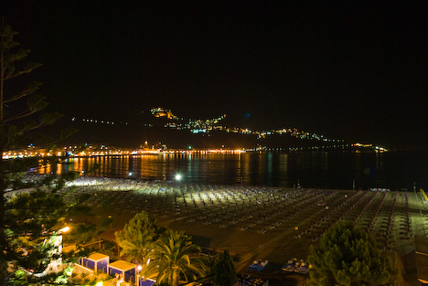 Natt i Naxos på Sicilien